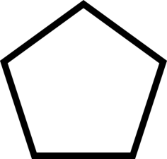 Pentagon Outline Shape Vinyl Cutting Svg File, Free Vectors File